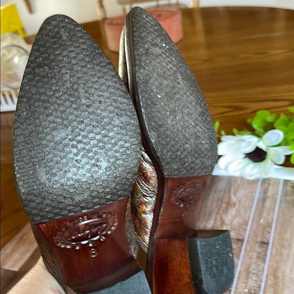 Brown Distressed Leather Slip-On Loafers main image 9